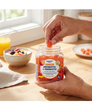 Probiotics and Prebiotics Gummies Peach 30 Gummies for Women and Men Probiotic Prebiotic Fiber Supplement Daily Adult Gummy Pre and Probiotics - Buy Online on GoSupps.com