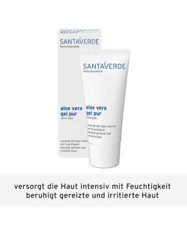 Santaverde Aloe Vera Gel Pure | Light Moisturizing Facial & Body Gel | Anti-Inflammatory & Calming | Fragrance-Free for All Skin Types | 100% Vegan | 50ml - Buy Online on GoSupps.com