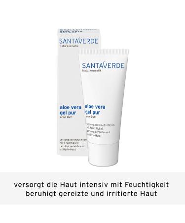 Santaverde Aloe Vera Gel Pure - Moisturizing & Cooling Light Gel for All Skin Types | Fragrance-Free Vegan 100ml - Buy Online on GoSupps.com