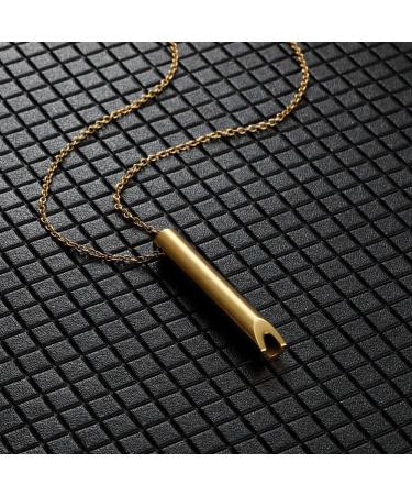 Sylbx 3-Piece Stainless Steel Breath Chain Necklace for Meditation & Stress Relief - Deep Breathing Exercise Tool - Buy Online on GoSupps.com