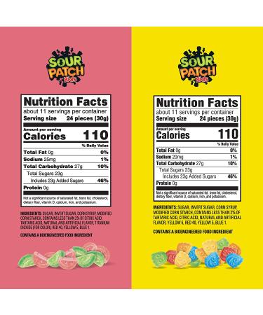 SOUR PATCH KIDS Bites Original and Watermelon Variety Pack - 12oz (Pack of 3) - Buy Online on GoSupps.com