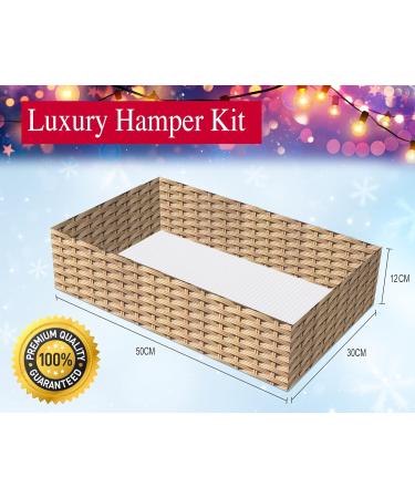 Star Online Christmas Hamper Kit Make Your Own Empty Gift Box with Ribbon Tissue & Cello Wrap Large/Medium Perfect For Personalised Gifts (Medium) - Buy Online on GoSupps.com