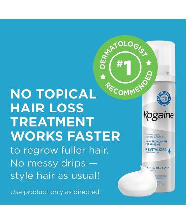 Mens Rogaine 5% Minoxidil Foam - Hair Loss Treatment - 1-Month Supply - Buy Online on GoSupps.com