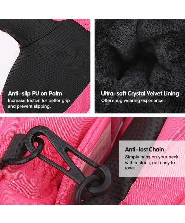 Buy Moko Children's Ski Gloves - Windproof & Waterproof Winter Handheld Warm Faustlings for Girls (4-6 Years) - Perfect for Skiing Cycling & Snowboarding in Magenta (Rabbit) - Buy Online on GoSupps.com