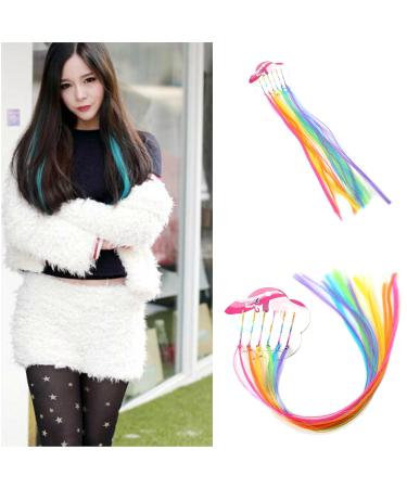 JUSTFOX 6 Colorful Synthetic Hairpin Extensions | Vibrant Hair Accessories for Instant Style | Worldwide Shipping - Buy Online on GoSupps.com