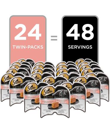 SHEBA Bistro Perfect PORTIONS Cat Food Wet Adult Pat Gourmet Salmon & Chicken Entr e 75g Tray (24 Pack) Pat Gourmet Salmon & Chicken Entr e 75 g (Pack of 24) - Buy Online on GoSupps.com