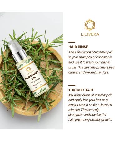 LILIVERA Rosemary Hair Growth Serum - Stimulates Growth, Nourishes Scalp, Improves Circulation - Hair Loss Treatment Oil - Buy Online on GoSupps.com