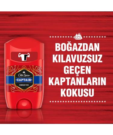 Old Spice Captain Stick Deodorant 50 ml / 1.7 Oz - Pack of 6 - Buy Online on GoSupps.com