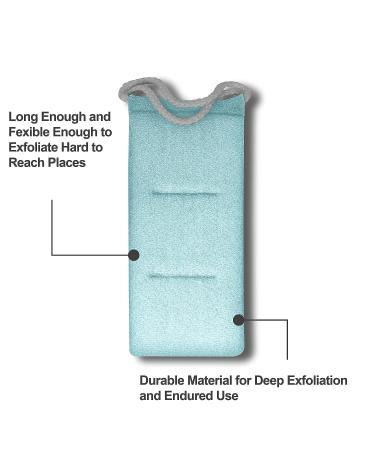 Simplosophy Exfoliating Back Scrubber - Deep Clean & Invigorate Your Skin (Light Blue) - Buy Online on GoSupps.com