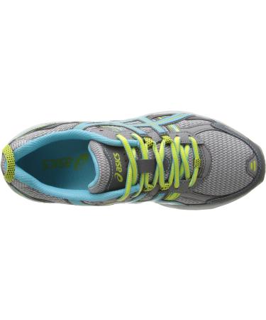 ASICS Women's Gel-Venture 5 Running Shoes 9 Wide - Silver Grey/Turquoise/Lime Punch - Buy Online on GoSupps.com
