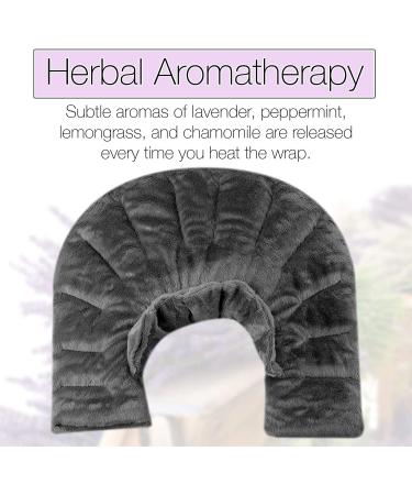 Heating Pad for Neck and Shoulders | Microwavable Weighted Heat Therapy Wrap with Aromatherapy Herbs | Hot/Cold Pack for Pain Relief - Grey - Buy Online on GoSupps.com