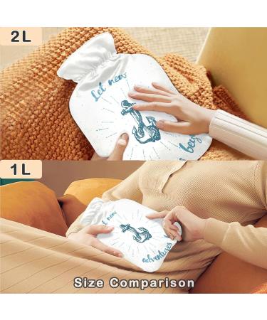 Naanle Vintage Sea Anchor Hot Water Bottle - 1L Transparent Cover for Pain Relief & Therapy | Ideal for Bed Hands & Feet - Buy Online on GoSupps.com