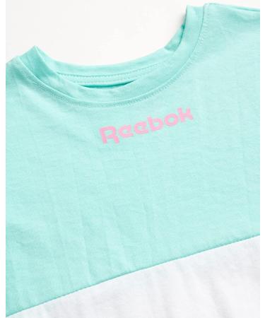 Reebok Girls' 3-Piece Active Leggings Set - Performance T-Shirt and Yoga Pants (Aruba Blue, Size 7) - Buy Online on GoSupps.com