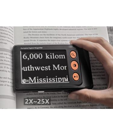3.5 Portable Digital Magnifier - Low Vision Reading Aid, 2.25X Magnification, Multiple Color Modes - Buy Online on GoSupps.com