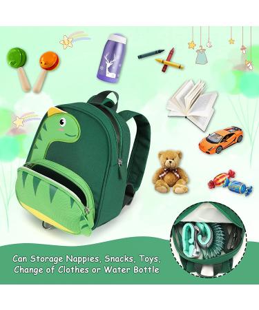 Accmor Toddler Harness Backpack with Leash - Cute Dinosaur Kid Backpacks and Anti Lost Wrist Link - Child Walking Harness Leash - Mini Toddler Backpack Rope Tether - Green - Buy Online on GoSupps.com