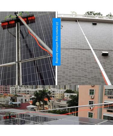 3m-12m Window Cleaning Telescopic Pole Water Fed Extendable Brush Suitable for Cleaner Conservatory Roof Photovoltaic Panel Cleaning/Window Clean 30cm Brush Head 8m/26.24ft 8m/26.24ft 30cm brush head - Buy Online on GoSupps.com