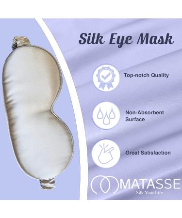 MATASSE Silk 3D Contoured Eye Mask - Champagne & Pink Sleep Mask for Women Men - Silk Eye Cover to Prevent Wrinkles - Buy Online on GoSupps.com