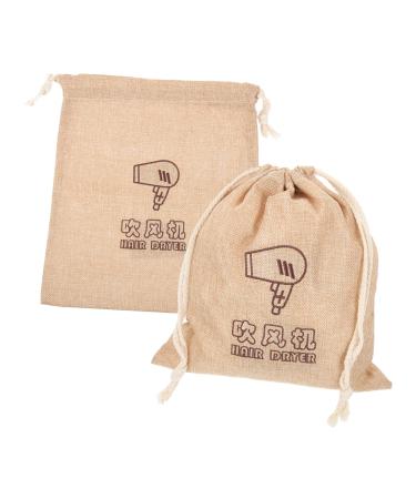 Baluue 6 Pcs Drawstring Fabric Bags Travel Organizer Pouch Hair Stylist Case Hair Tool Bag Hair Dryer Cloth