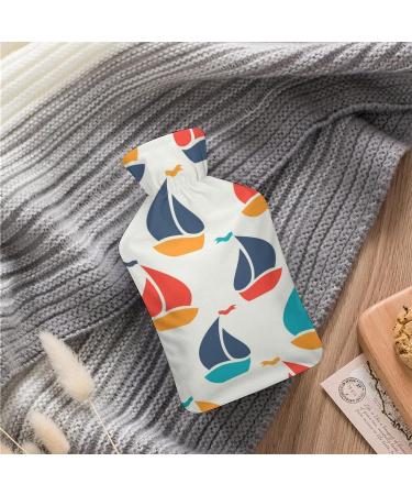 Boat Hot Water Bottle with Plush Cover - Hand Warmer for Adults & Kids | 26.5x15.3cm | International Shipping - Buy Online on GoSupps.com