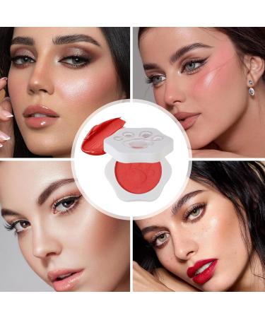 Rouge in matte cream blush in cream double use for lips and cheeks matte colored mud improves complexion cats claw design natural blush cream for women - Buy Online on GoSupps.com
