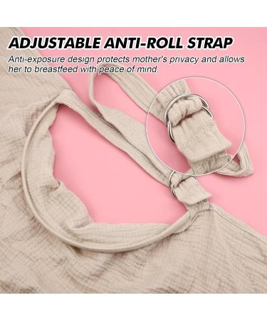 Huiguli Breastfeeding Cloth | Upgrade 76x110cm Musselin Nursing Cover | Soft Khaki Cotton Scarf for On-the-Go Privacy | Outdoor Nursing Apron with Storage Bag - Buy Online on GoSupps.com