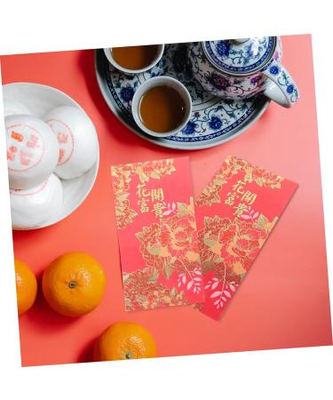 Lurrose New Year Hongbao 12pcs Chinese New Year Red Envelopes Red Money Packets Chinese Red Envelopes Small Envelopes Money Envelopes for Saving Envelopes Lunar New Wedding Pearl Paper Assorted Color 02 16.8X8.9X0.01CM - Buy Online on GoSupps.com