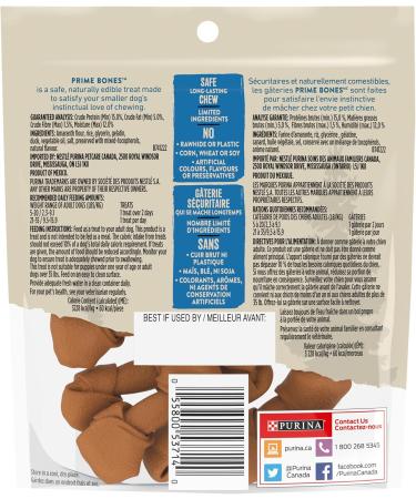 PRIME Bones Dog Treats Mini Knotted Dog Chews with Savoury Duck - 142 g Pouch (1 Pack) - Buy Online on GoSupps.com