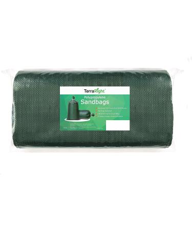 20 Count TerraRight Sandbags - Extra Durable Green Woven Polypropylene Bags with UV Protection 14 x 26 - Buy Online on GoSupps.com