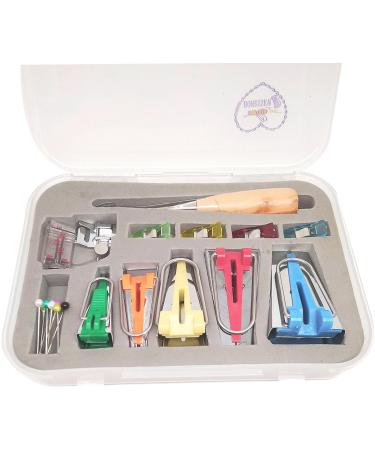 HONEYSEW Bias Tape Maker Tool Kit Set - 5 Sizes Fabric Sewing Tools for Quilt Binding - Buy Online on GoSupps.com