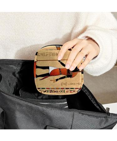 GIAPB Period Storage Bag - Ancient Egyptian Tribal Art Design | Sanitary Napkin & Makeup Travel Pouch - Buy Online on GoSupps.com