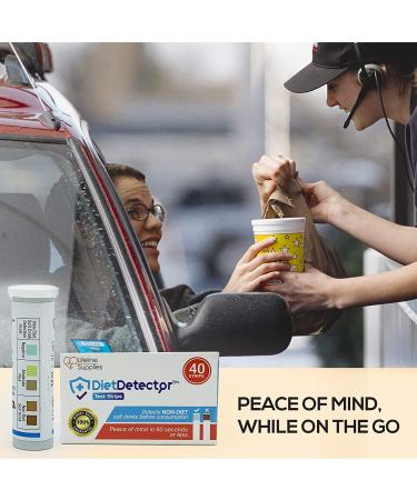 DietDetector Test Strips - 40 Strips | Detect Non-Diet Soft Drinks | Ideal for Diabetics & Keto | Prevent Accidental Consumption - Buy Online on GoSupps.com