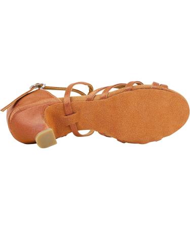 Flexdans Latin Dance Shoes for Women | Professional Ballroom & Salsa Practice Footwear | Brown 5.5cm Size 41 EU - Buy Online on GoSupps.com
