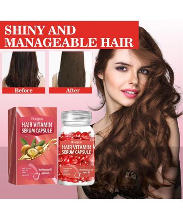 Hpbaggy Hair Treatment Serum vitamin serum Capsule enriched with Moroccan argan and avocado oil rich in vitamins A C E and Pro B5 no rinsing required for all hair types - Buy Online on GoSupps.com