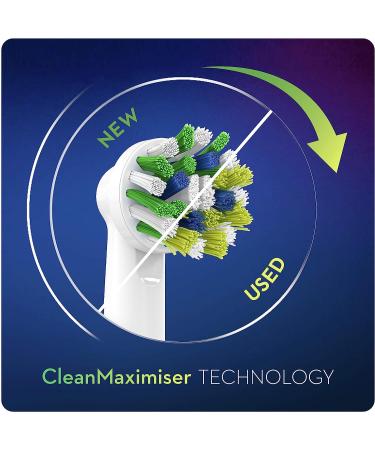 Oral-B CrossAction Electric Toothbrush Heads with Clean Maximiser Technology - 5 Count - Buy Online on GoSupps.com