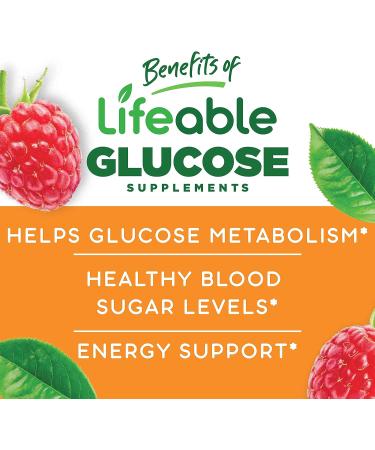 Lifeable Glucose Gummies - Gluten-Free GMO-Free Chewables for Adults & Kids - 90 Count - Buy Online on GoSupps.com