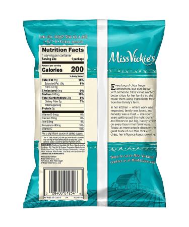 Miss Vickie's Sea Salt & Vinegar Kettle Cooked Potato Chips - 1.375 oz Bags (Pack of 16) - Buy Online on GoSupps.com