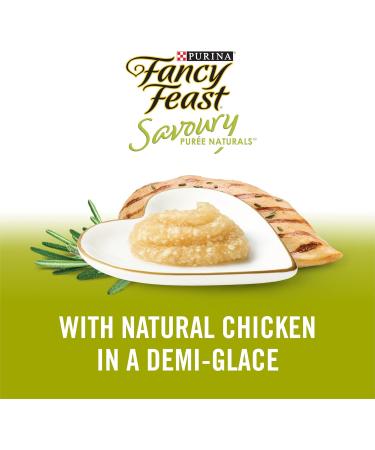 Fancy Feast Savoury Puree Naturals Cat Treats Natural Chicken - 10 g x 4 Sachet (30 Pack) - Buy Online on GoSupps.com