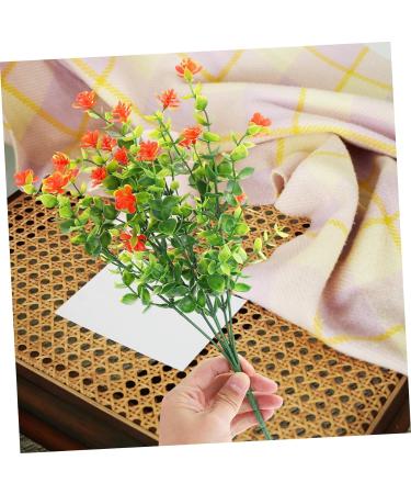 TOPBATHY 12 Pcs Simulation Camellia Eucalyptus Garland Vines Decor Office Decor Artificial Branches Faux Plants Indoor Artificial Flower Bouquet Vine Decor Artificial Leaf Household Plastic Orangex2pcs 13x13x30cmx2pcs - Buy Online on GoSupps.com