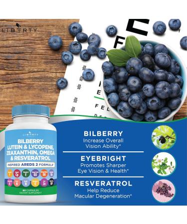 Eye Health Vitamins with Bilberry Lutein & Zeaxanthin Lycopene Resveratrol Grape Seed Extract Flaxseed Astaxanthin- AREDS 2-180 Capsules 60 Count (Pack of 3) - Buy Online on GoSupps.com