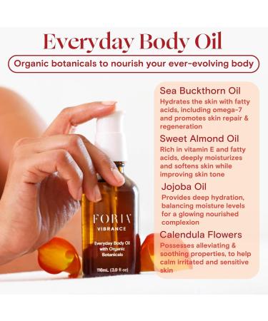 FORIA Everyday Body Oil - Organic Herbal Hydration for Radiant Skin - 3.9 Fl Oz - Buy Online on GoSupps.com