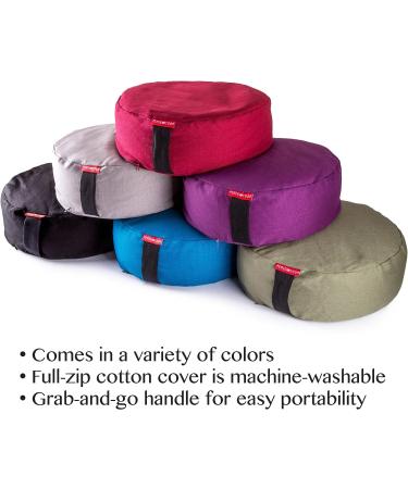 Yoga Meditation Buckwheat Bolster Pillow Cushion Green 13" x 13"" - Buy Online on GoSupps.com