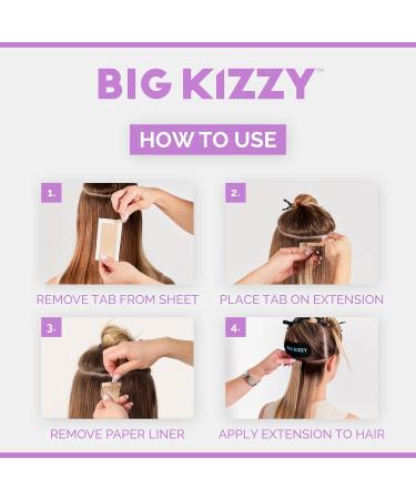 Buy Big Kizzy Regular Hold Tape - 144 Tabs | Strong Natural Hold for Extensions - Lasts 5-7+ Weeks - International Shipping Available - Buy Online on GoSupps.com