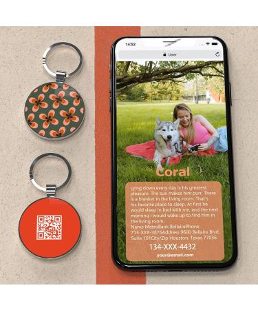 DISONTAG QR Code Dog ID Tag - Personalized Social Profile Free Online Pet Management Modifiable Privacy Controls Round A4 Size - Buy Online on GoSupps.com