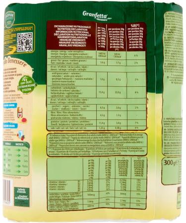  Buitoni Buitoni Granfetta del Benessere Vitality Biscuits 40 Biscuits with Calcium Iron and Vitamins 300 g Set of 6 - Buy Online on GoSupps.com