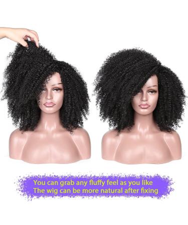 Lady Miranda Afro Short Kinky Synthetic Curly Wigs for Black Women - Natural and Stylish - Buy Online on GoSupps.com