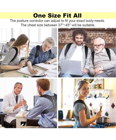 Posture Corrector for Men & Women | Adjustable Back Brace & Support Belt for Neck Back & Shoulder Pain Relief - Buy Online on GoSupps.com