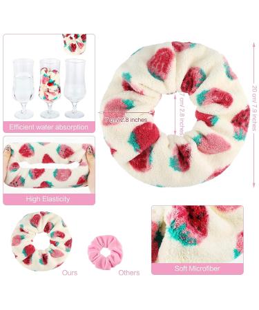 4-Piece Microfiber Hair Drying Scrunchies Set - Soft Fruits Design for Women and Girls | Wet and Dry Hair Accessories - Buy Online on GoSupps.com