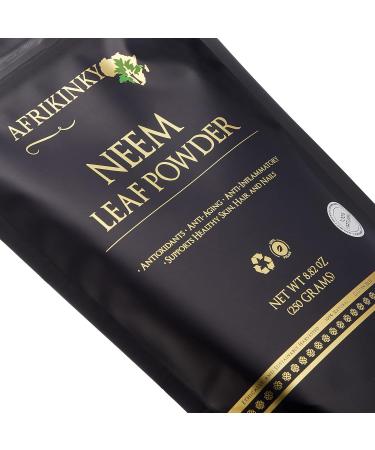 Afrikinky Neem Powder 250 Gram | 8.82 Ounce | for Skin Hair and Detox | Azadirachta Indica | Very Bitter | Natural - Buy Online on GoSupps.com