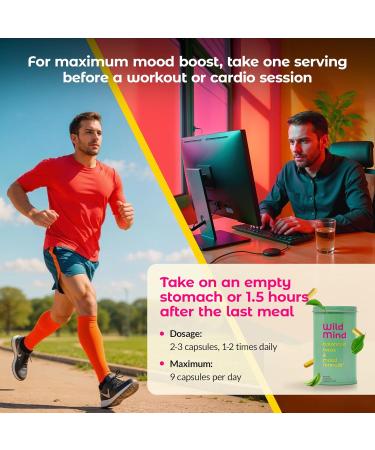 Wild Mind Mental Clarity Balanced Focus & Mood Support Supplement for Mental Wellness 4-Ingredient Nootropic Brain Support for Calm & Energy Vegan 90 Capsules 30-Day Supply - Buy Online on GoSupps.com