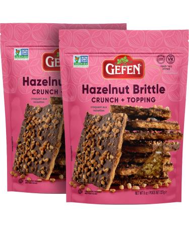Gefen Hazelnut Brittle Crunch and Topping 8oz (2 Pack) Must Have Baking Essential Non GMO Kosher for Passover